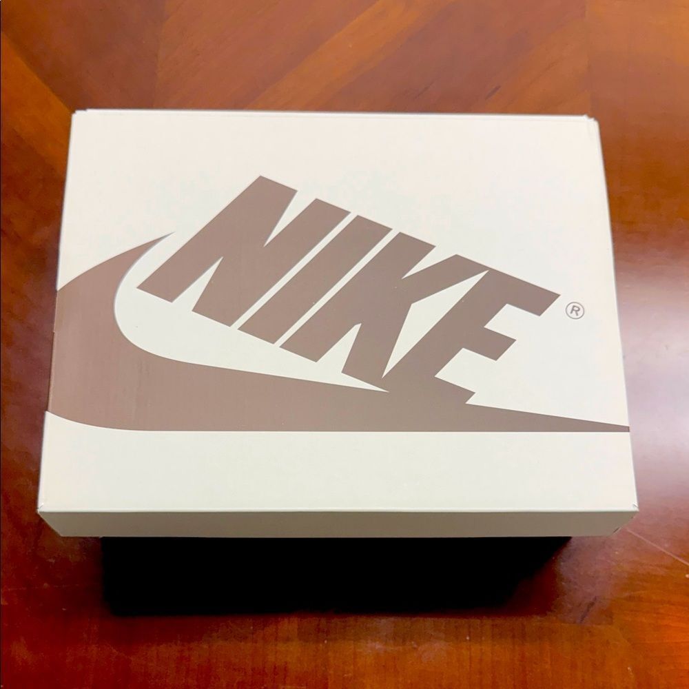 Nike Cream Shoe Box with Brown Logo